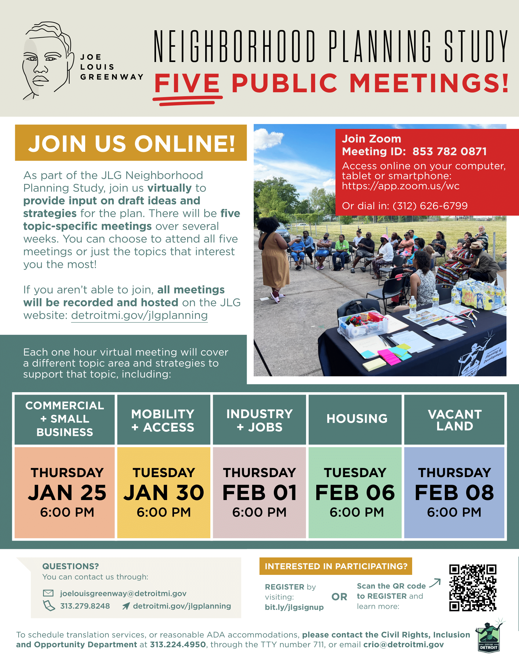 Joe Louis Greenway Neighborhood Planning Meetings | Detroit Arts ...